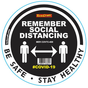 REMEMBER BLACK - 400MM ROUND SOCIAL DISTANCING GRAPHIC