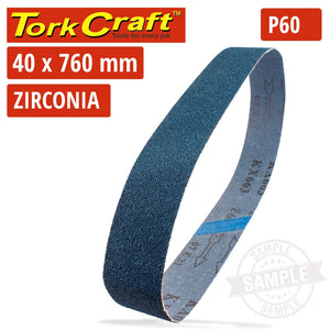 60 GRIT ZIRCONIA SANDING BELTS 40MMX760MM