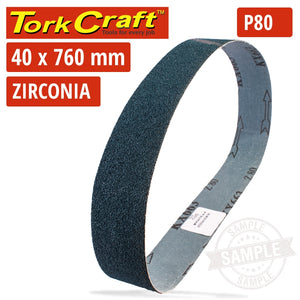 80 GRIT ZIRCONIA SANDING BELTS 40MMX760MM