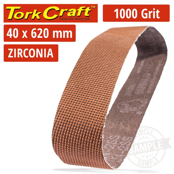 1000 GRIT ZIRCONIA SANDING BELTS 40MMX620MM