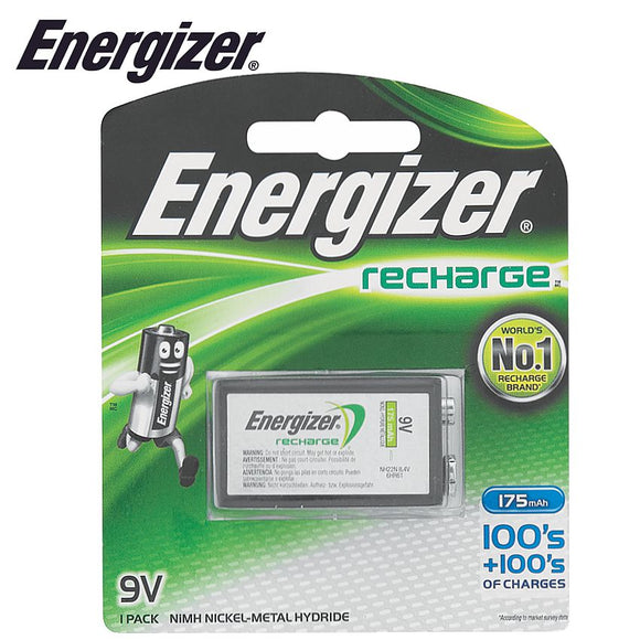 ENERGIZER RECHARGE: 9V -1 PACK (MOQ6)