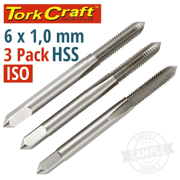 TAPS HSS 6X1.00MM ISO 3/PACK