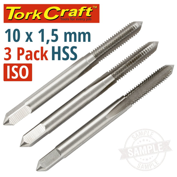 TAPS HSS 10X1.50MM ISO 3/PACK