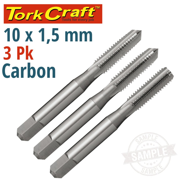TAPS CARB.STEEL 10X1.50MM 3/PK