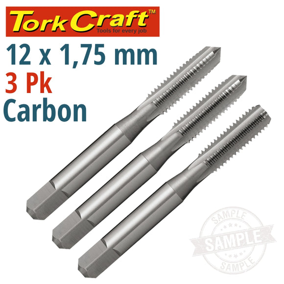 TAPS CARB.STEEL 12X1.75MM 3/PK