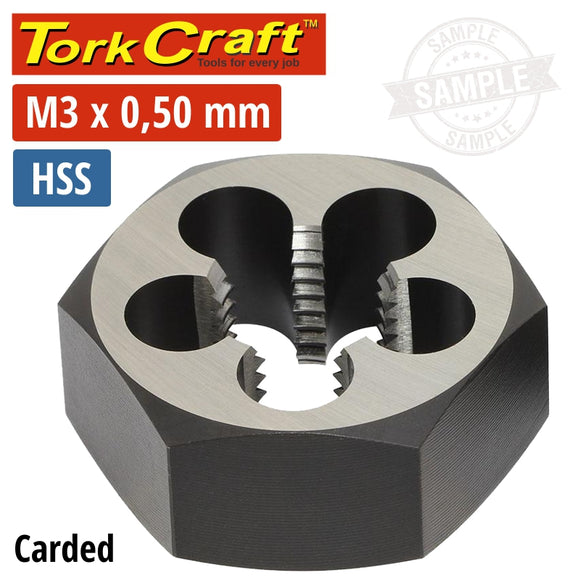 DIE HSS HEX 3X0.50MM 1' CARDED