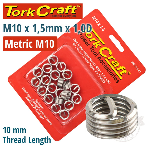 THREAD REPAIR KIT M10 X 1.5 X 1.0D REPL. INSERTS FOR NR5010