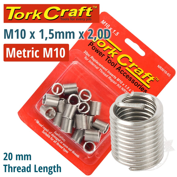 THREAD REPAIR KIT M10 X 1.5 X 2.0D REPL. INSERTS FOR NR5010