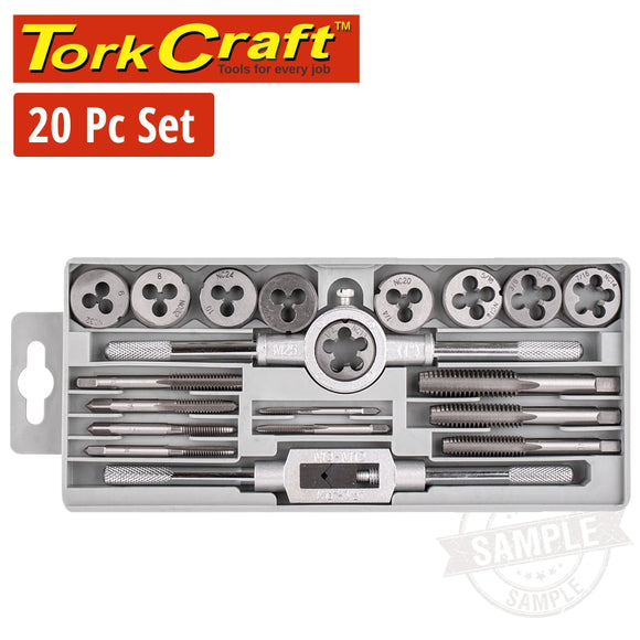 20 PIECE IMPERIAL TAP & DIE SET IN PLASTIC CASE