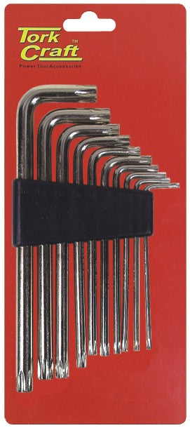 10PC TORX KEY SET T9-T50  CR-V CARDED