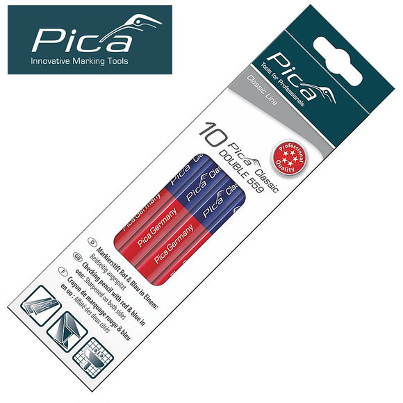 PICA UNIVERSAL MARKING PENCIL RED/BLUE END 10PC