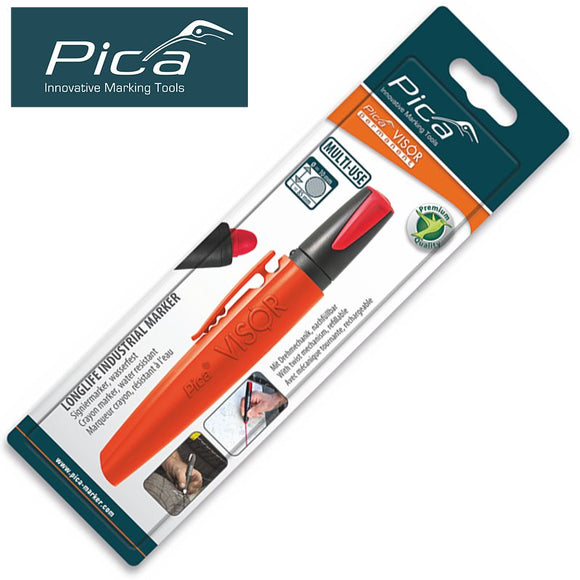 PICA VISOR PERMANENT MARKER RED IN BLISTER