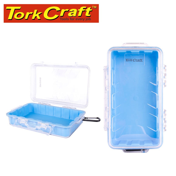 MICRO CASE BLUE 247 X 143 X 66MM SIL./LINER WITH CARABIN.CLIP
