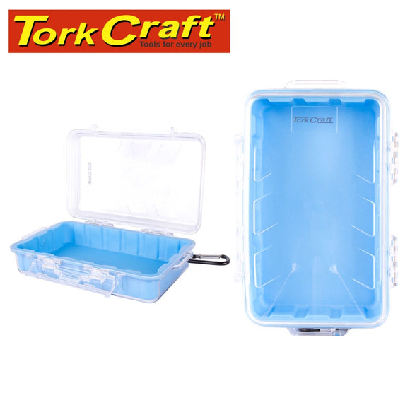 MICRO CASE BLUE 248 X 160 X 65MM SIL./LINER WITH CARABIN.CLIP