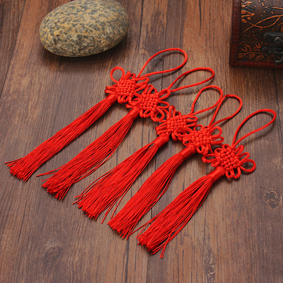 10Pcs Red Hand Knit Chinese knot Gift Celebration Supplies Car Pendant