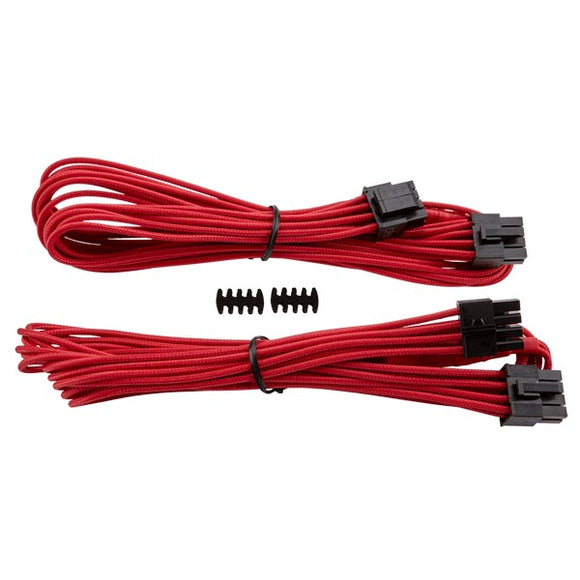 corsair CP-8920166 Red premium individually sleeved flexible paracorded cable with 2x cable combs