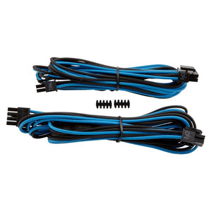 corsair CP-8920171 bLue+blacK premium individually sleeved flexible paracorded cable with 2x cable combs