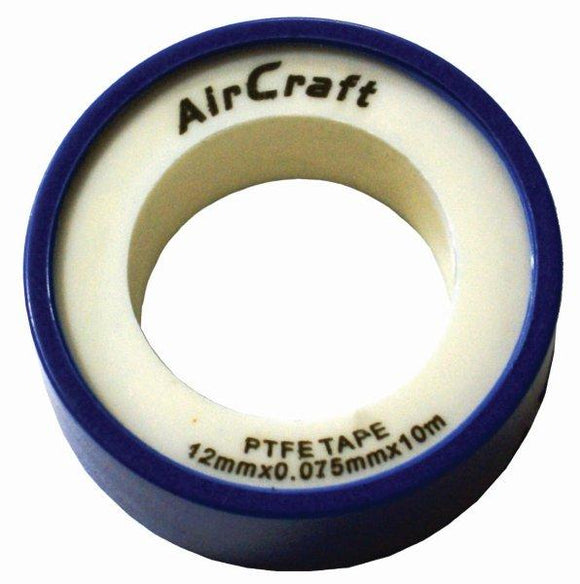 PTFE TAPE 12MMX0.075MMX10M ROLL