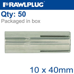 DROP IM WEDGE ANCHOR 10X40MM X50 -BOX 12MM DRILL