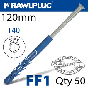 NYL FRAME FIXING ZP + CSK SCREW 9.8MMX120MM  X25 -BOX