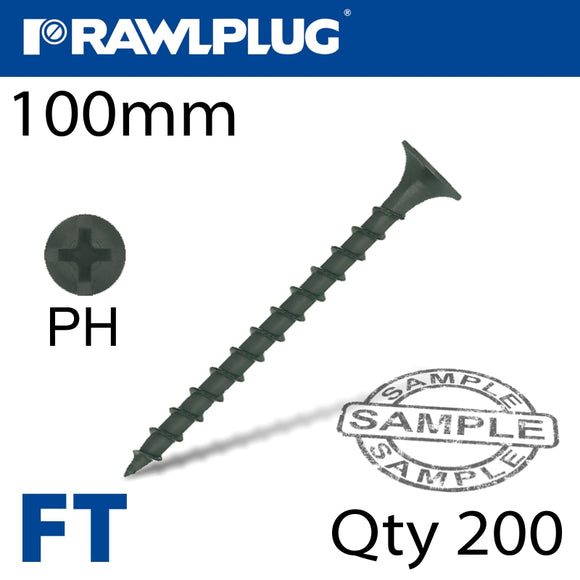 DRYWALL SCREW COARSE THREAD 4.8MMX100MM X200-BOX