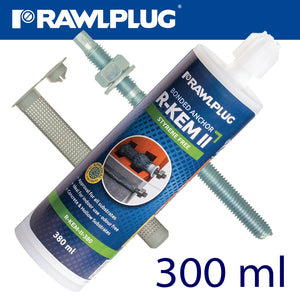 POLYESTER STYRENE FREE RESIN 300ML CHEM ANCHOR W X4 STUDS & X4 SLEEVES