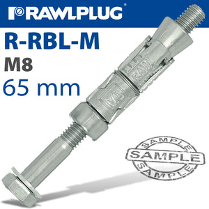 RAWLBOLT M8X65X10MM X50-BOX (14MM HOLE)