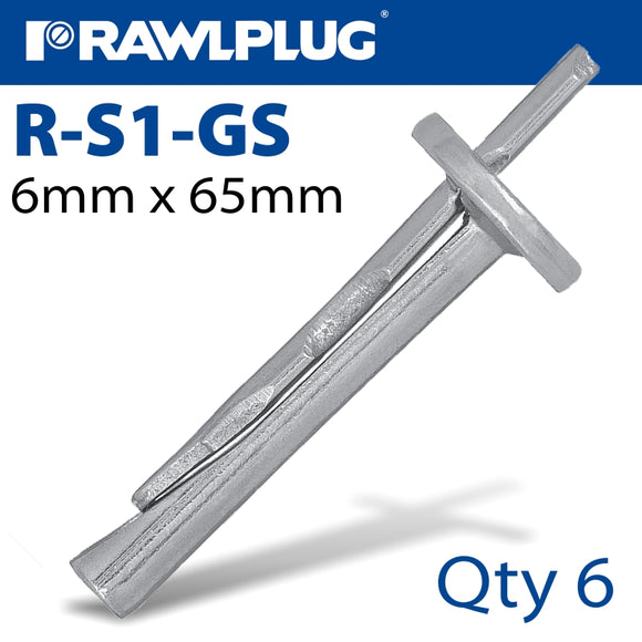 CEILING WEDGE ANCHOR 6X65MM 6 -BAG