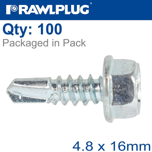 SELF DRILLING SCREWS 4,8X16MM 100PCS