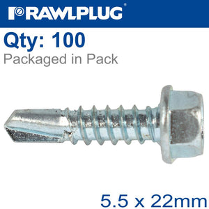 SELF DRILLING SCREWS 5,5X22MM, 100PCS