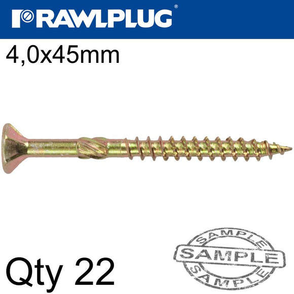 R-TS HARDENED SCREW 4.0X45MM X22 PER BAG