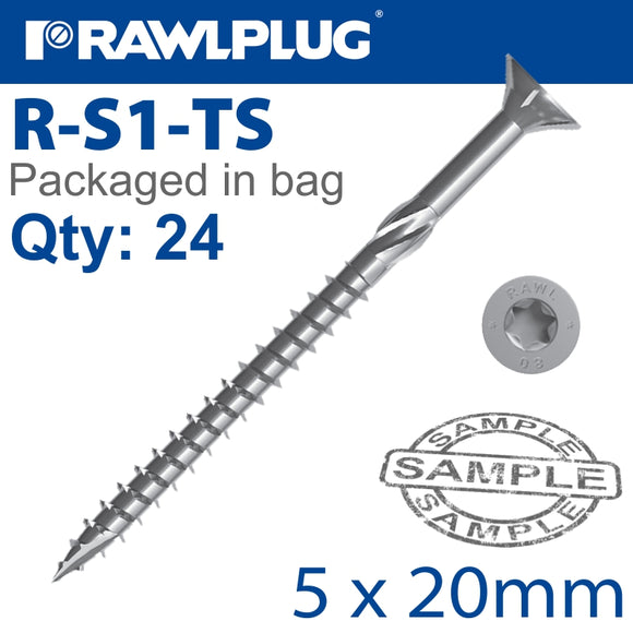 R-TS HARDENED SCREW 5.0X20MM X24 PER BAG