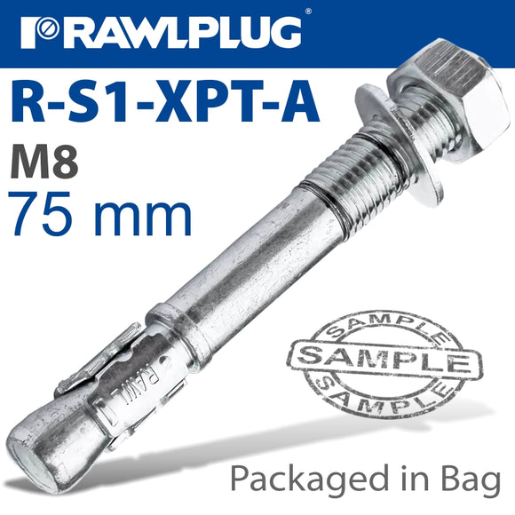 THROUGHBOLT 8X75MM X4 -BAG