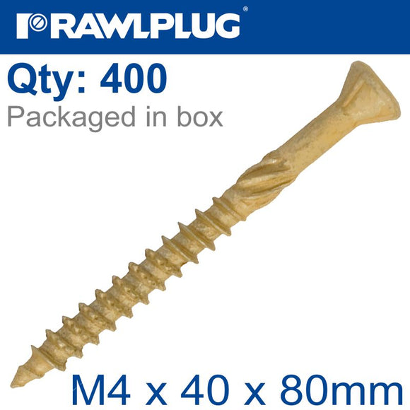 R-DSX SCREWS M4 X 40X24 GINGER RUSPERT X400-TUB