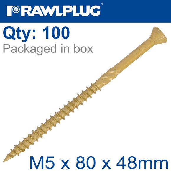 R-DSX SCREWS M5 X 80X48 GINGER RUSPERT X100-TUB