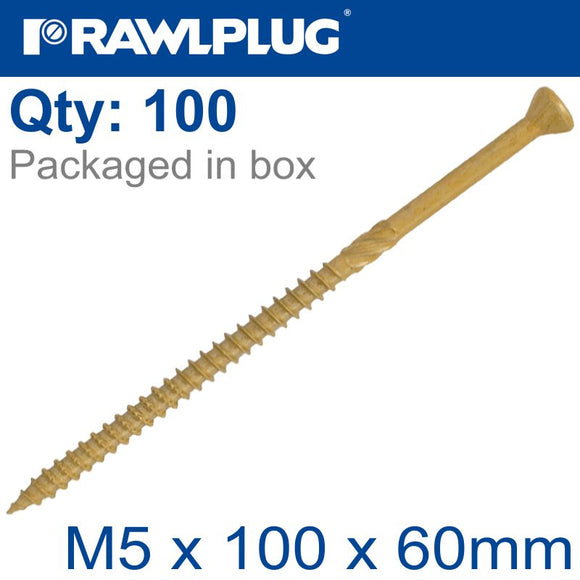 R-DSX SCREWS M5 X 100X60 GINGER RUSPERT X100-TUB