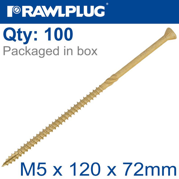 R-DSX SCREWS M5 X 120X72 GINGER RUSPERT X100-TUB