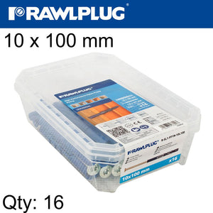 FRAME FIXING FF1 WITH CSK HEAD SCREW 10X100MM 16PSC PER TUB