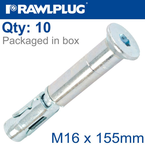 R-SPL SAFETY PLUS - COUNTERSUNK M16X155MM X10 PER BOX