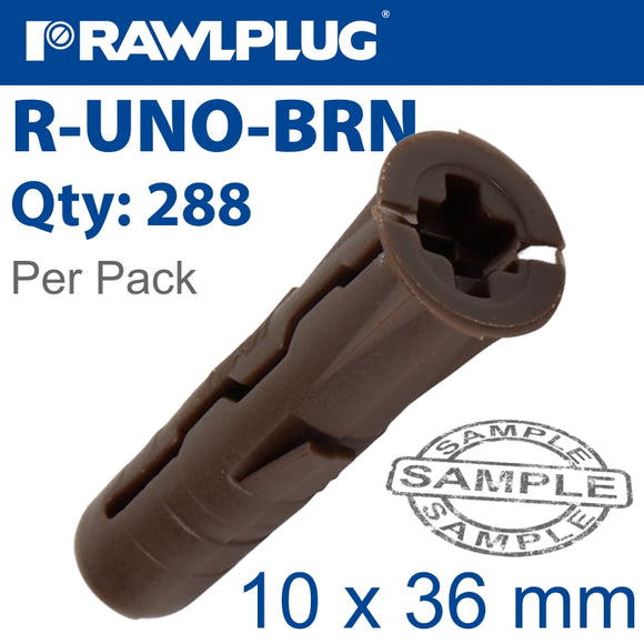 UNIVERSAL PLUG BROWN 7MM X 30MM X3 OF X96 WRAPED