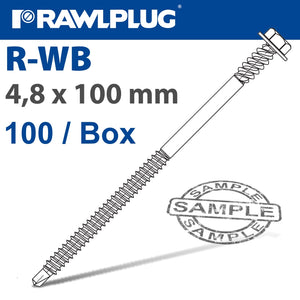 WB SELF-DRILLING SCREW FOR STEEL WITH DOUBLE THREAD BOX OF 100