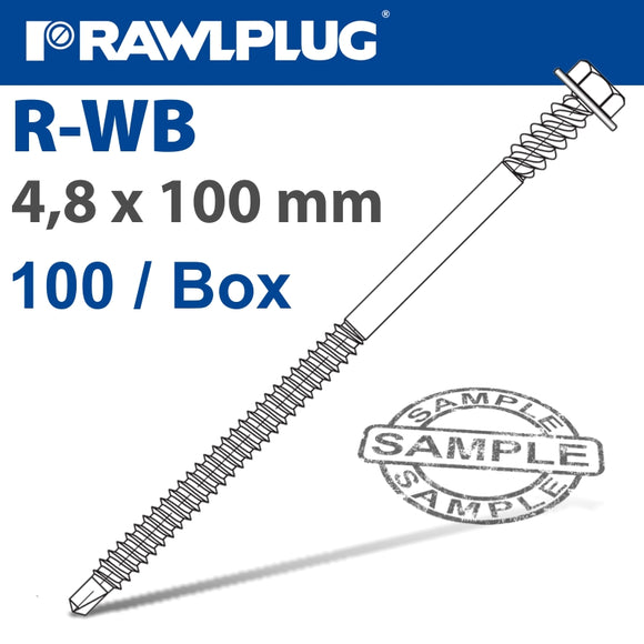 WB SELF-DRILLING SCREW FOR STEEL WITH DOUBLE THREAD BOX OF 100