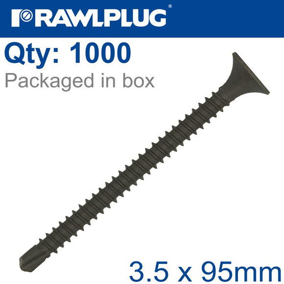 SELF DRILLING DRYWALL SCREW 3.5MMX95MM X1000-BOX