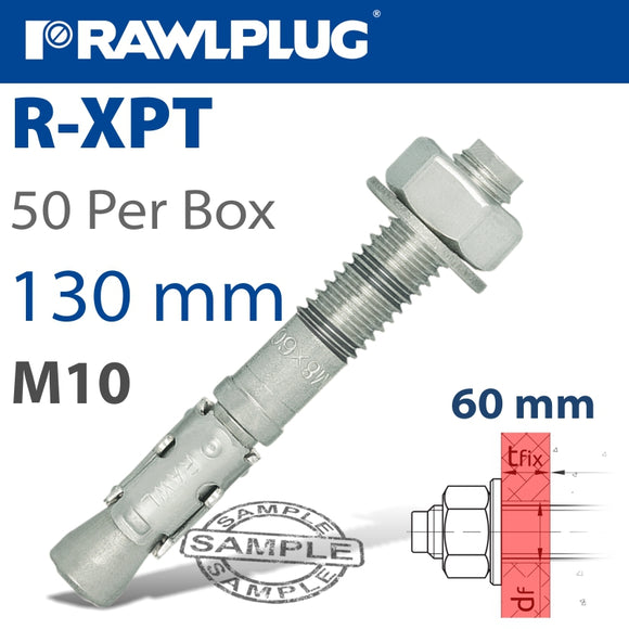 THROUGHBOLT M10X130X60MM X50 -BOX