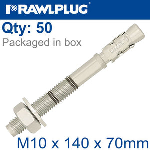 THROUGHBOLT M10X140X70MM X50 -BOX