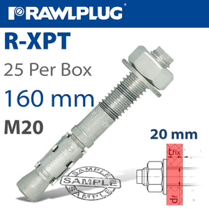 THROUGHBOLT 20X160MM BOX OF 25