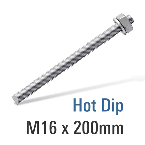 8.8 HOT DIP  GALV STUD M12X170