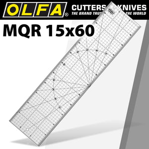 METRIC QUILT RULER 15CM X 60CM - METRIC GRID