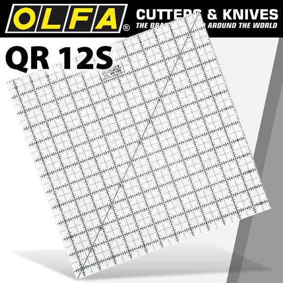 QUILT RULER IMPERIAL 12IN X 12IN