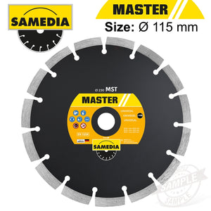 DIAMOND BLADE 115MM SEGMENTED IND MULTI PURPOSE MASTER MST